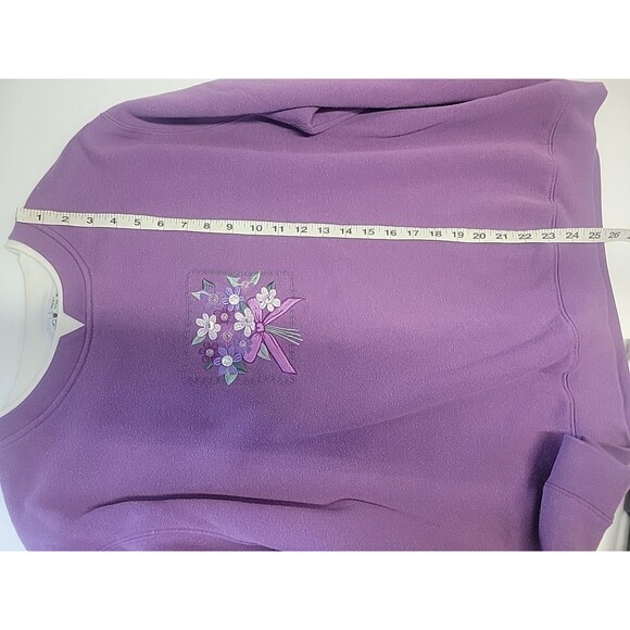 VTG‎ HABAND sweatshirt women's  floral Buttons XXL - Picture 11 of 12